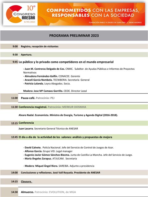 ANESAR Programa congreso 23